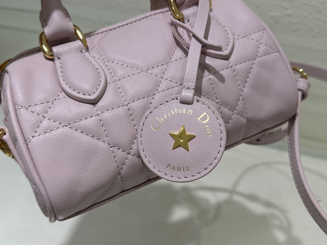 Dior Groove 17 Mini Bag Pale Pink Macrocannage Calfskin